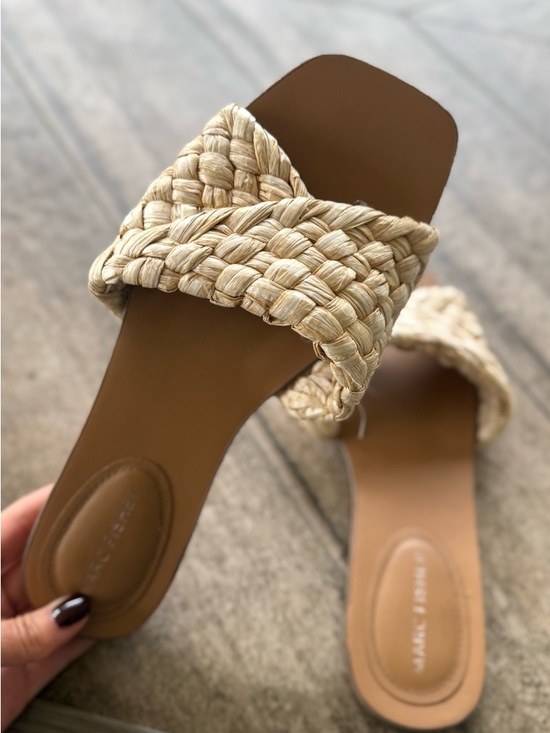 Marc Fisher Shoes - Marc Fisher size 8 Natural Braided Slide Sandals